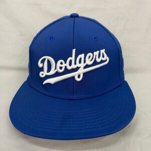 The Game Pro Dodgers Hat MLB Mens Size S Blue Fitted Perforated Cap GP521